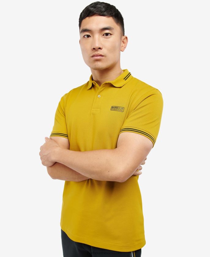 Barbour 8B6RFZ742 ropa azul claro/blanco hombres polo con ribete esencial