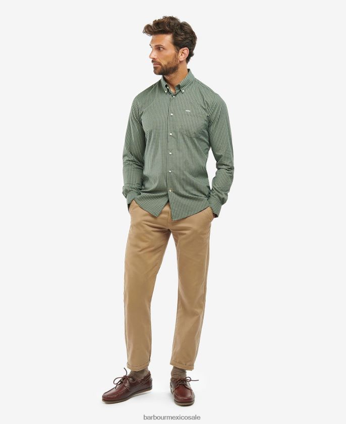 Barbour 8B6RFZ284 ropa Armada hombres camisa de rendimiento de la arboleda