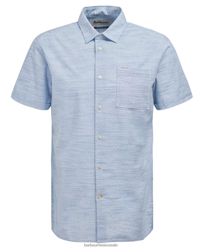 Barbour 8B6RFZ285 ropa cambray hombres camisa de verano de mar