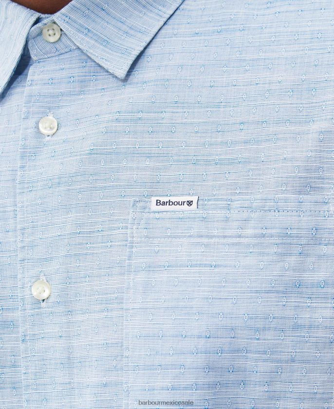 Barbour 8B6RFZ285 ropa cambray hombres camisa de verano de mar