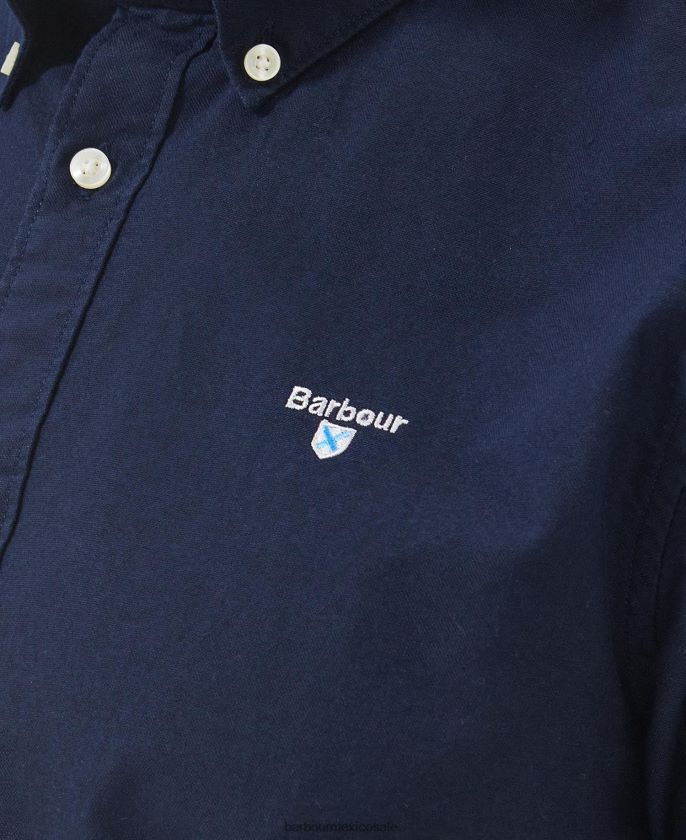 Barbour 8B6RFZ286 ropa cielo hombres camisa de vestir manga corta oxford