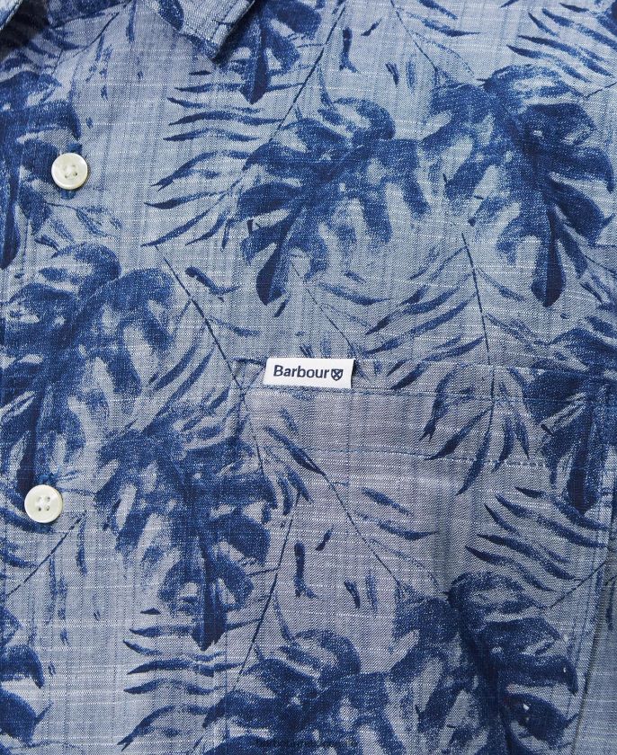 Barbour 8B6RFZ288 ropa cambray hombres camisa de verano copgrave