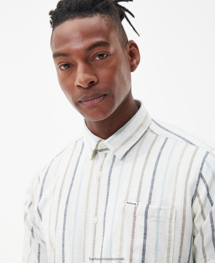 Barbour 8B6RFZ292 ropa crudo hombres camisa de verano roker