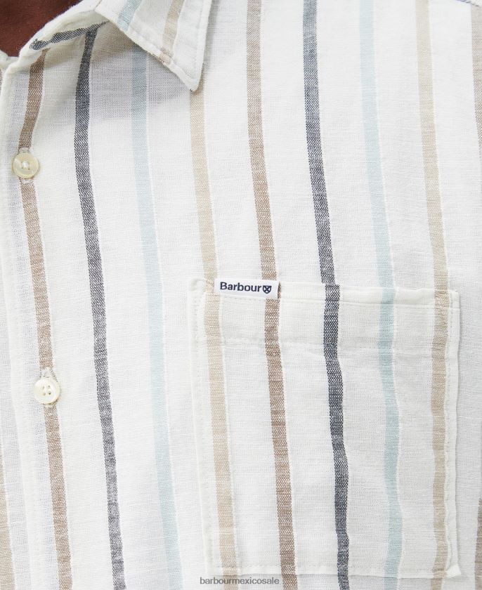 Barbour 8B6RFZ292 ropa crudo hombres camisa de verano roker