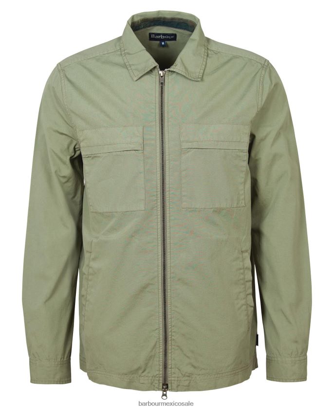 Barbour 8B6RFZ293 ropa agave verde hombres sobrecamisa de peaje