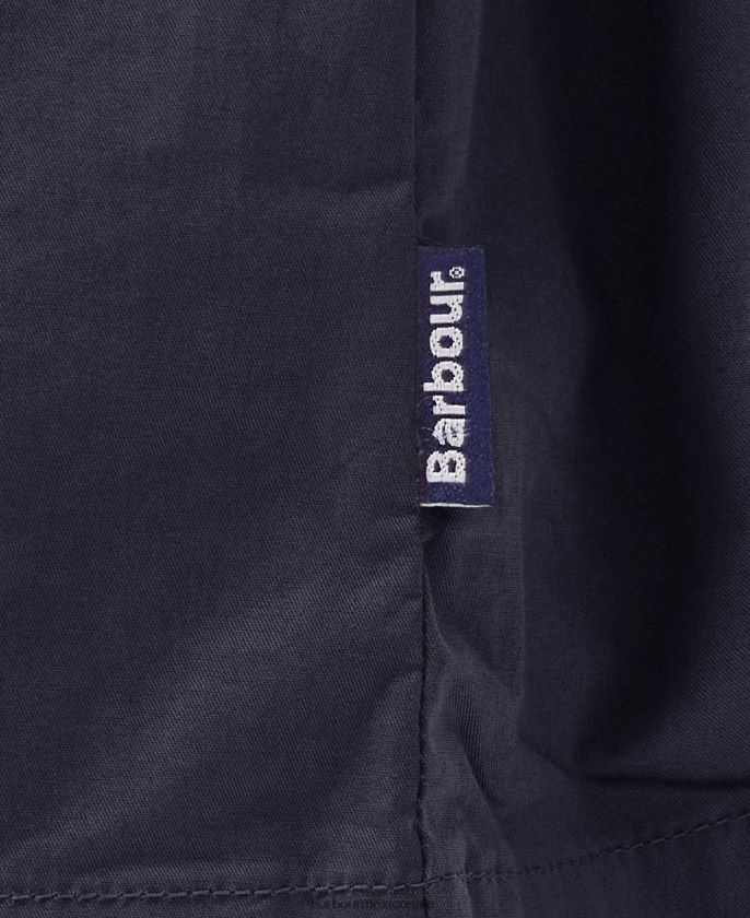Barbour 8B6RFZ298 ropa azul marino clásico hombres sobrecamisa sidlaw
