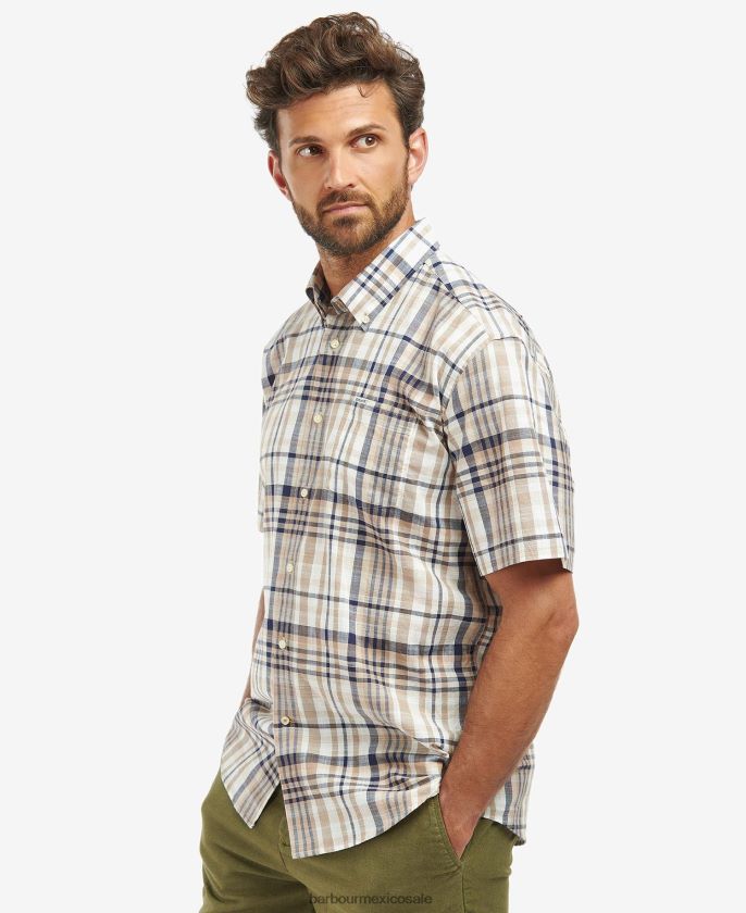 Barbour 8B6RFZ305 ropa cielo hombres camisa a cuadros hartley regular