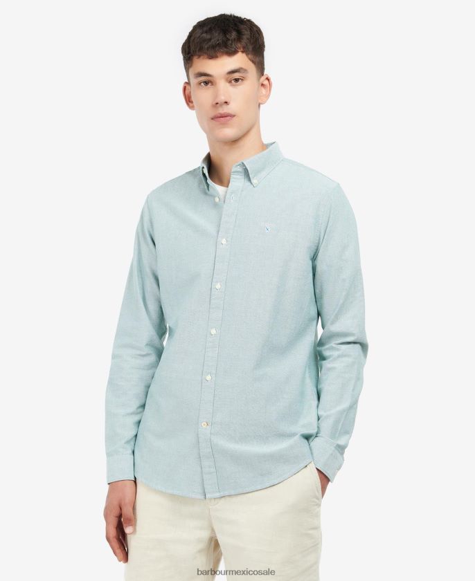 Barbour 8B6RFZ309 ropa rosa clásico hombres camisa de vestir oxford