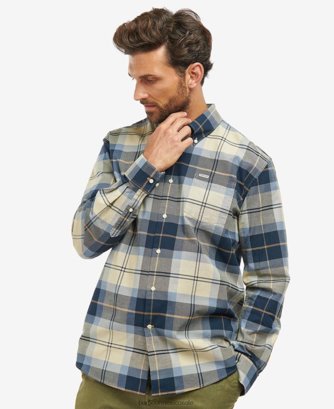 Barbour 8B6RFZ317 ropa tartán clásico hombres camisa escocesa regular eden