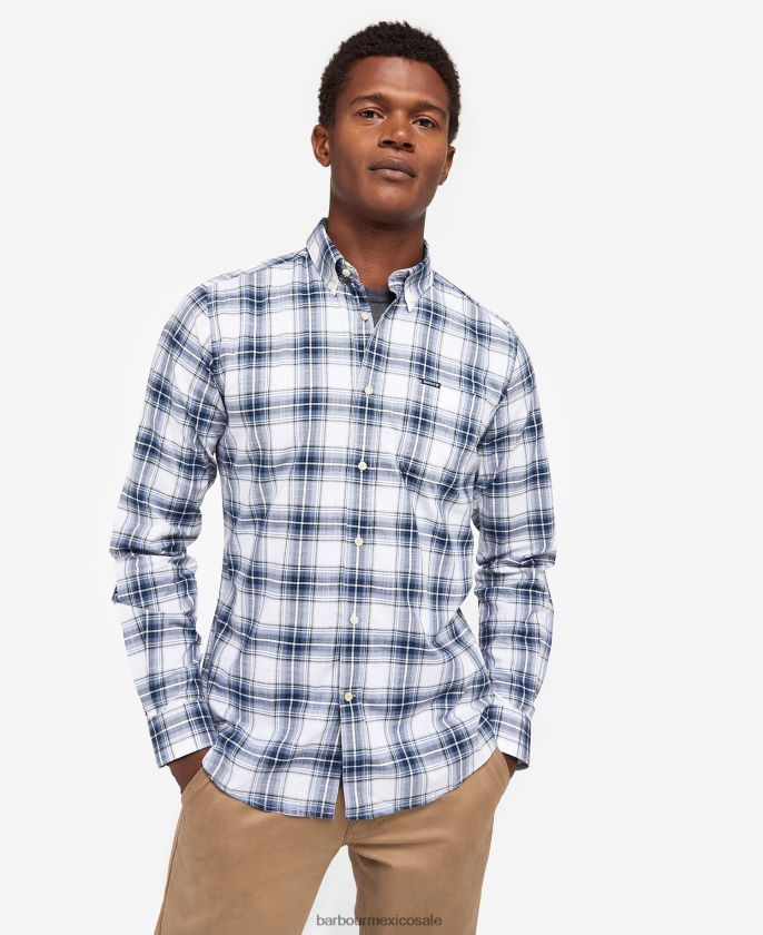 Barbour 8B6RFZ332 ropa aceituna hombres camisa de vestir Hartcliff