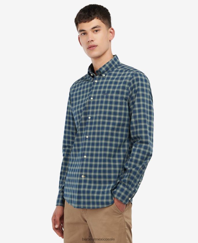 Barbour 8B6RFZ339 ropa tartán arena amble hombres camisa de vestir lomond