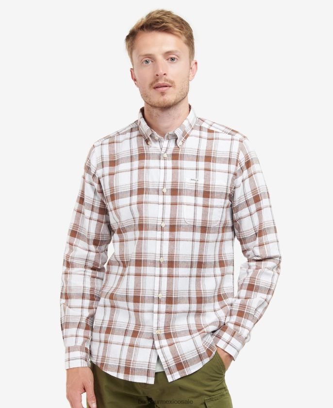 Barbour 8B6RFZ343 ropa óxido hombres camisa de vestir ezra