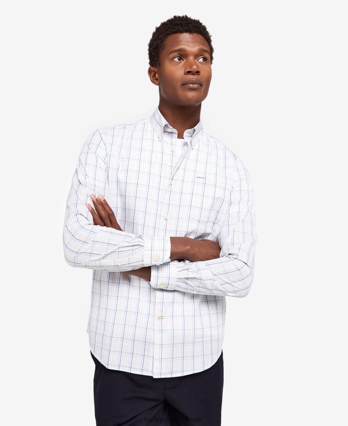 Barbour 8B6RFZ349 ropa piedra hombres camisa de vestir alnwick