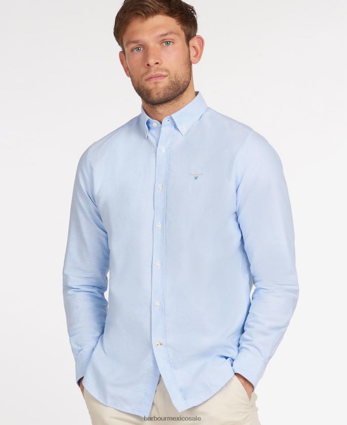 Barbour 8B6RFZ364 ropa verde hombres camisa de vestir oxford 3