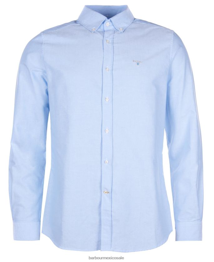 Barbour 8B6RFZ364 ropa verde hombres camisa de vestir oxford 3