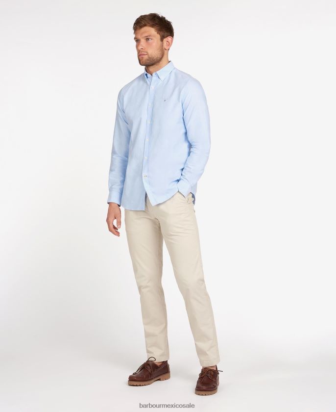 Barbour 8B6RFZ364 ropa verde hombres camisa de vestir oxford 3