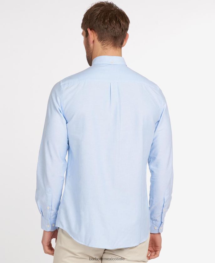 Barbour 8B6RFZ364 ropa verde hombres camisa de vestir oxford 3