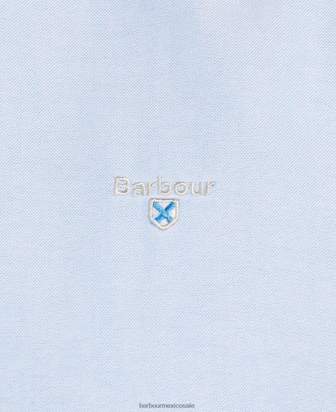 Barbour 8B6RFZ364 ropa verde hombres camisa de vestir oxford 3