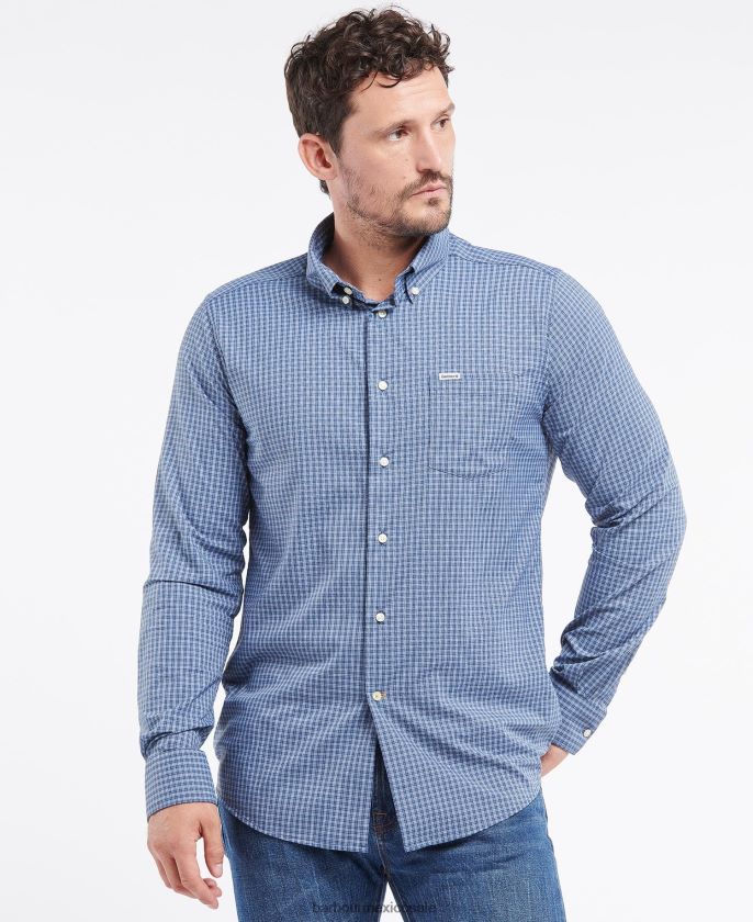 Barbour 8B6RFZ367 ropa aceituna hombres camisa de rendimiento de la arboleda