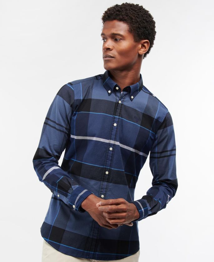 Barbour 8B6RFZ374 ropa tartán clásico hombres camisa de vestir sutherland