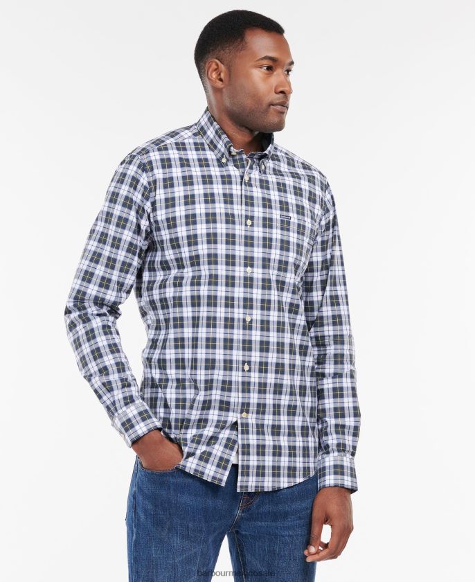 Barbour 8B6RFZ377 ropa chile rojo hombres camisa foxlow de vestir