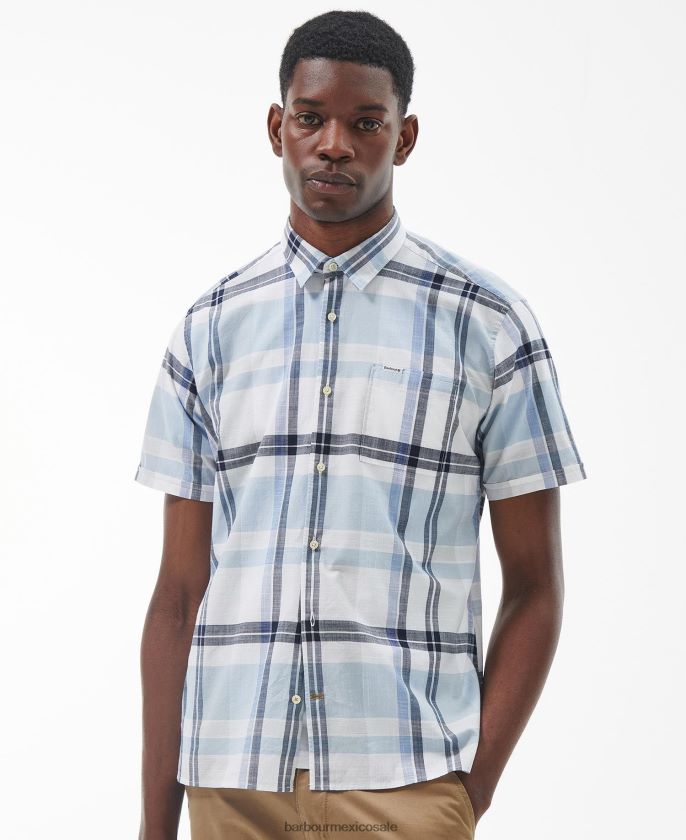 Barbour 8B6RFZ385 ropa tiza azul hombres camiseta de verano