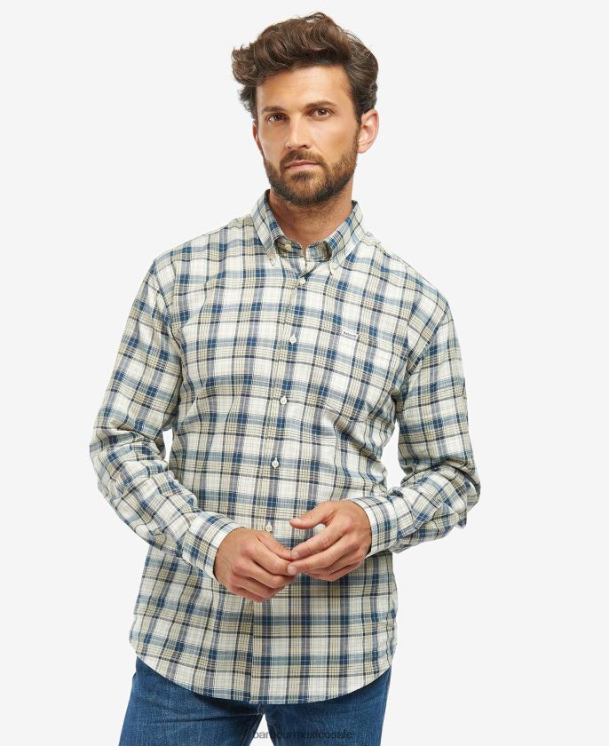 Barbour 8B6RFZ397 ropa Armada hombres camisa a cuadros