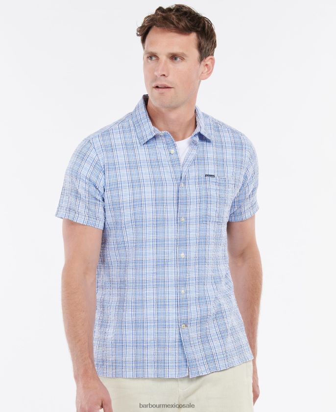 Barbour 8B6RFZ400 ropa menta polvorienta hombres camisa de verano de manga corta deanhill