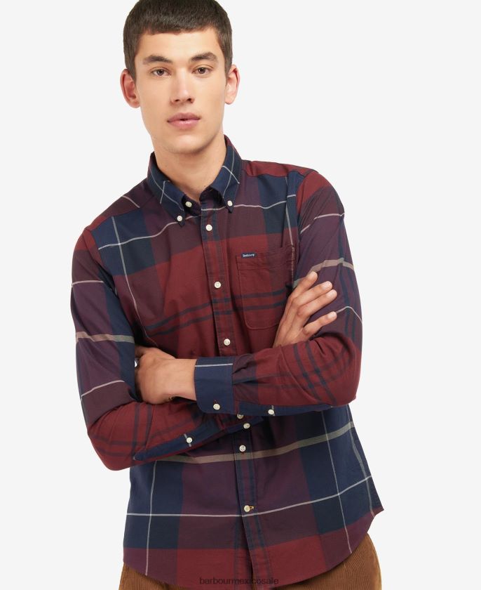 Barbour 8B6RFZ415 ropa tartán cordobés hombres camisa de vestir Stirling