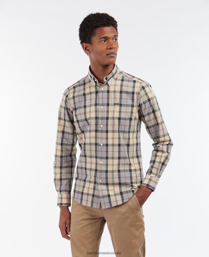 Barbour 8B6RFZ425 ropa vestido de tartán hombres camisa de vestir kippford