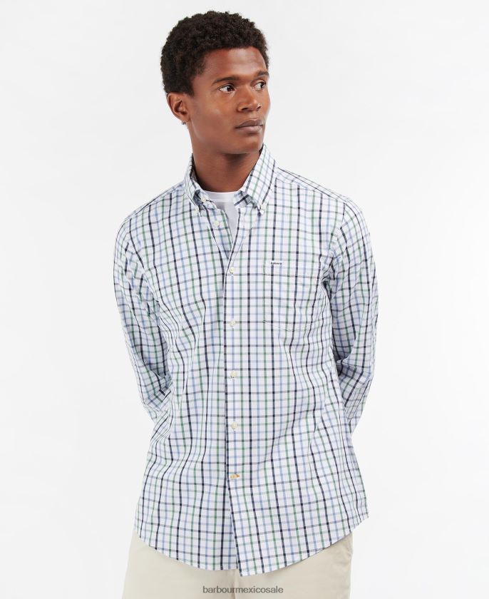 Barbour 8B6RFZ426 ropa rojo hombres camisa de vestir eldon