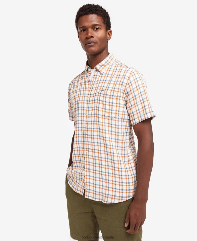 Barbour 8B6RFZ436 ropa aceituna hombres camisa de vestir wrayside