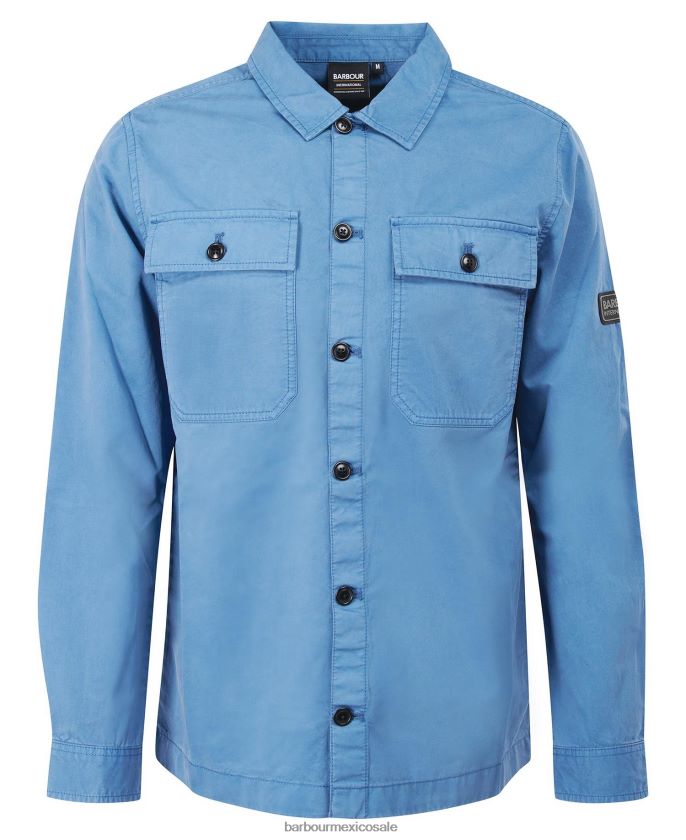Barbour 8B6RFZ439 ropa horizonte azul hombres sobrecamisa adey