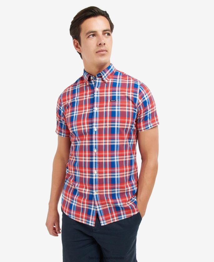Barbour 8B6RFZ443 ropa cielo hombres camisa de vestir nickwell