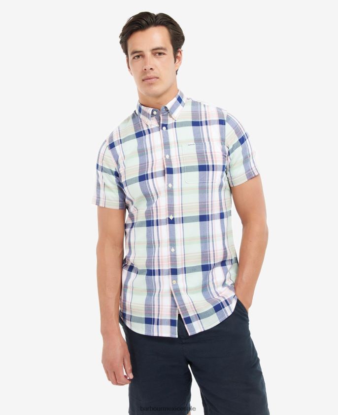 Barbour 8B6RFZ444 ropa cielo hombres camisa de vestir nickwell