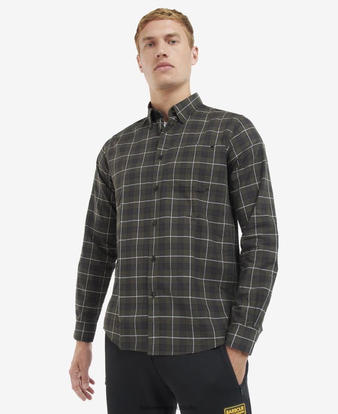Barbour 8B6RFZ455 ropa bosque hombres camisa a cuadros payne