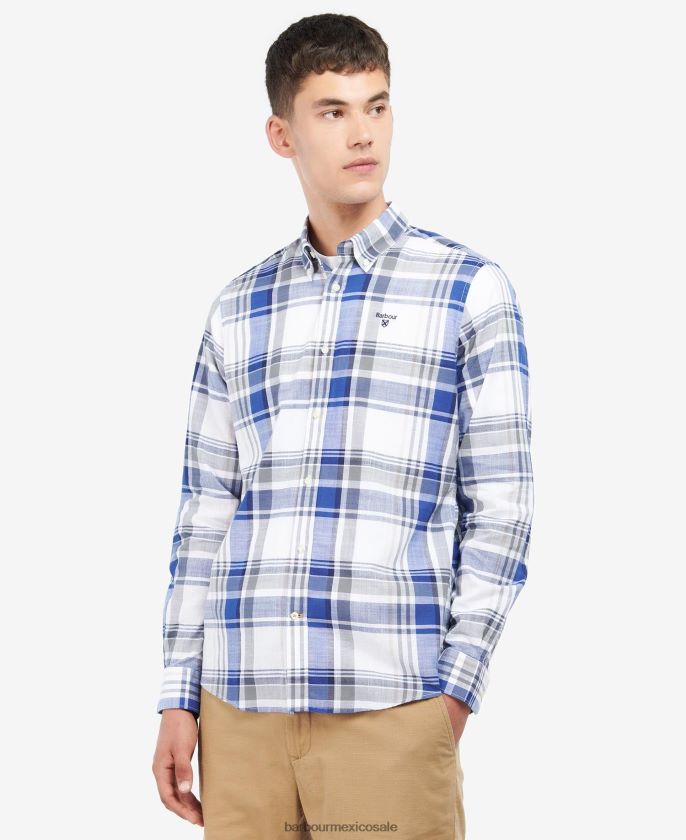 Barbour 8B6RFZ457 ropa aceituna hombres camisa sastre niño