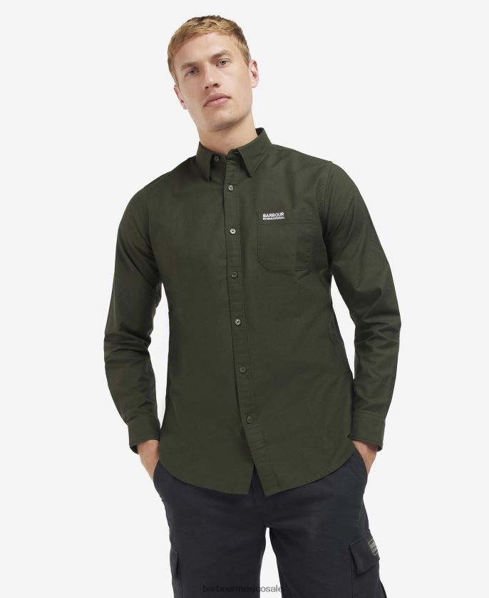 Barbour 8B6RFZ460 ropa bosque hombres camisa cinética
