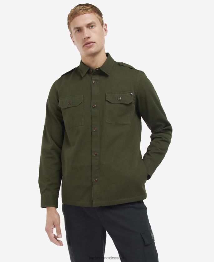 Barbour 8B6RFZ470 ropa hierba hombres sobrecamisa abbe