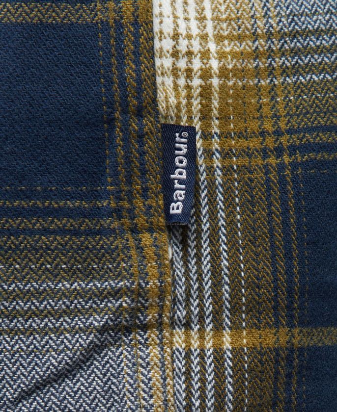 Barbour 8B6RFZ473 ropa azul marino clásico hombres camiseta de haversthwaite