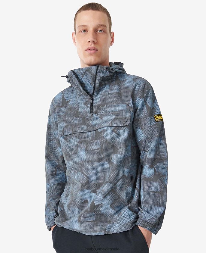 Barbour 8B6RFZ476 ropa carbón hombres sobrecamisa con estampado de trazos