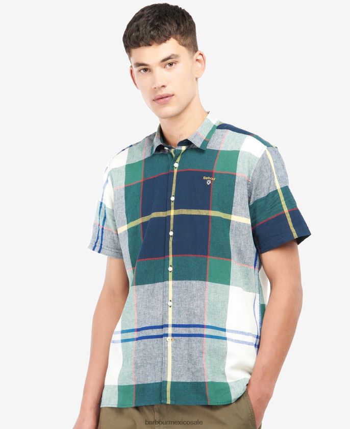 Barbour 8B6RFZ481 ropa hiedra de verano hombres camisa marvin tartán