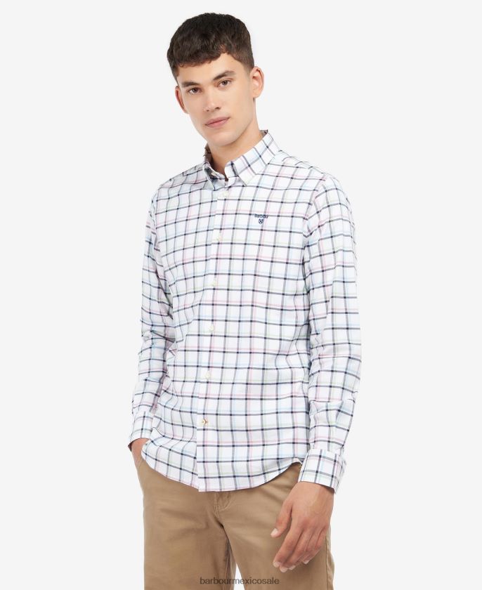 Barbour 8B6RFZ484 ropa cielo hombres camisa de crancock
