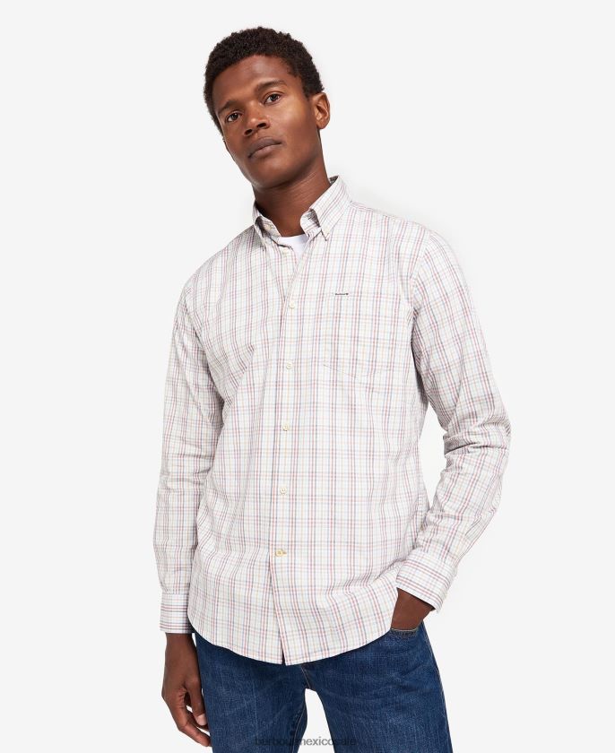 Barbour 8B6RFZ495 ropa piedra hombres camisa de vestir alnwick