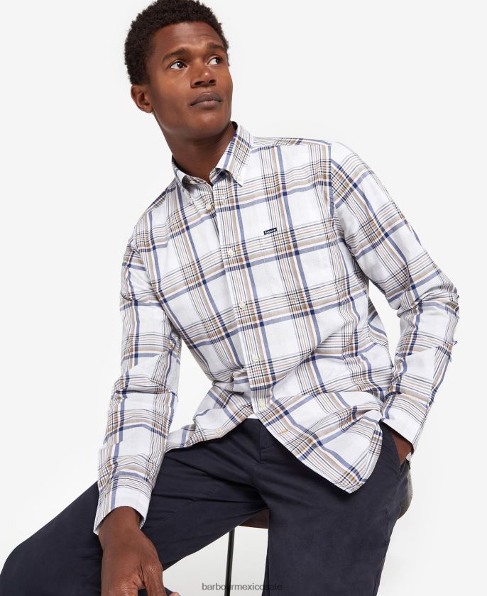 Barbour 8B6RFZ500 ropa rojo clásico hombres camisa de vestir sunhill