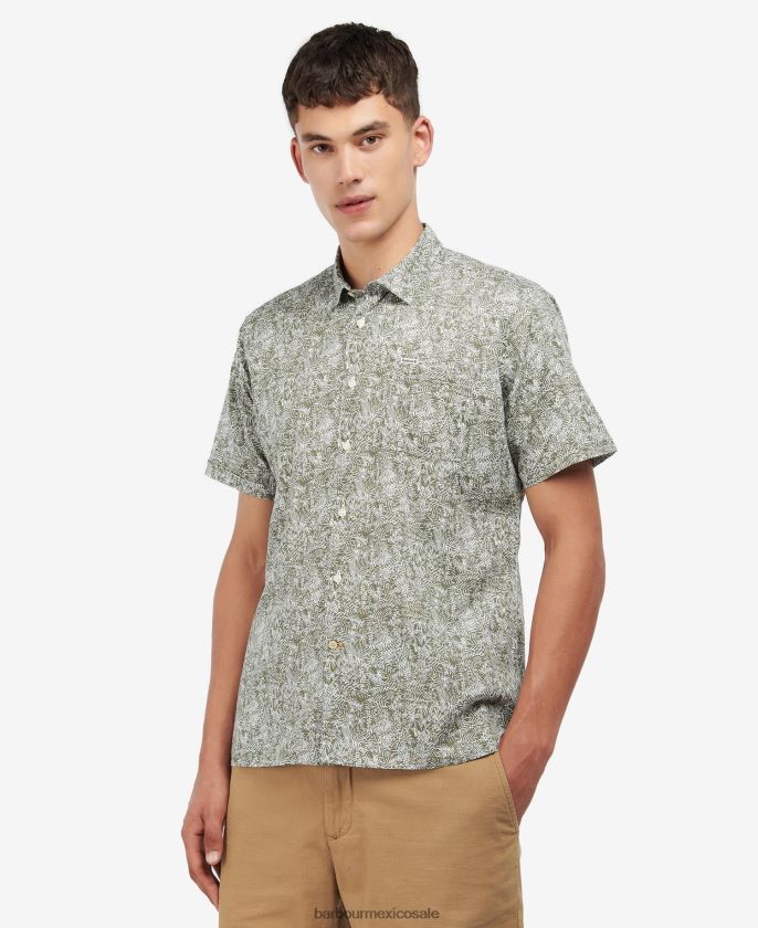 Barbour 8B6RFZ503 ropa azul tinta hombres braithwaite camisa de verano de manga corta