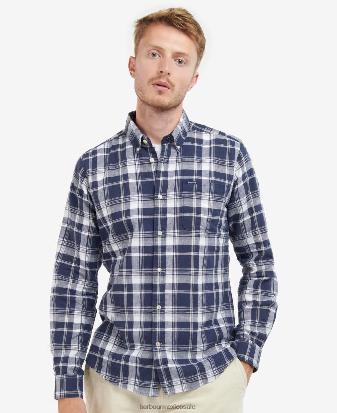 Barbour 8B6RFZ505 ropa óxido hombres camisa de vestir ezra