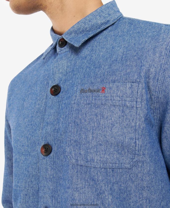 Barbour 8B6RFZ508 ropa zanja hombres sobrecamisa riva