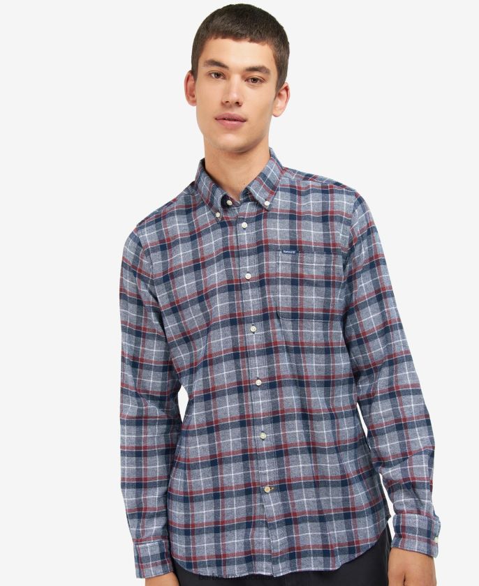 Barbour 8B6RFZ524 ropa Armada hombres camisa de vestir Spellman