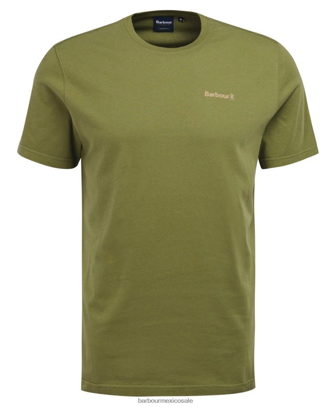 Barbour 8B6RFZ752 ropa aceituna quemada hombres camiseta kentrigg